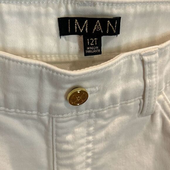 IMAN Global Chic Luxury Resort 360 Slimming Girlfriend Jean WHITE SIZE 10T - Picture 2 of 5